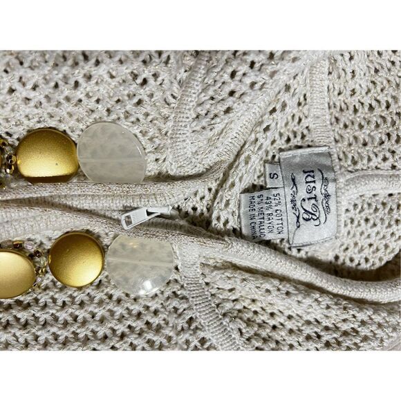 Just B Sparkly, Hooded, Cardigan Sweater Size Small - Picture 4 of 4